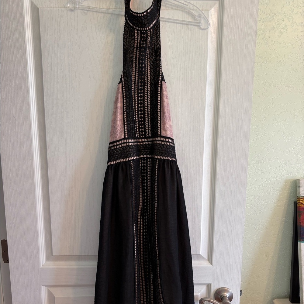 Elegant Black and Pink Women's Dress